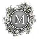 A minimalist tattoo with the initials M, W, and E   tattoo design idea