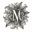 A minimalist tattoo with the initials M, W, and E   tattoo design idea