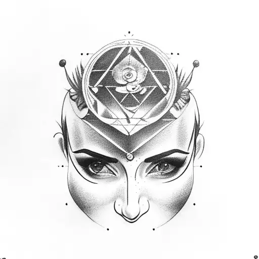 Amelie poulain's head old school tattoo design idea