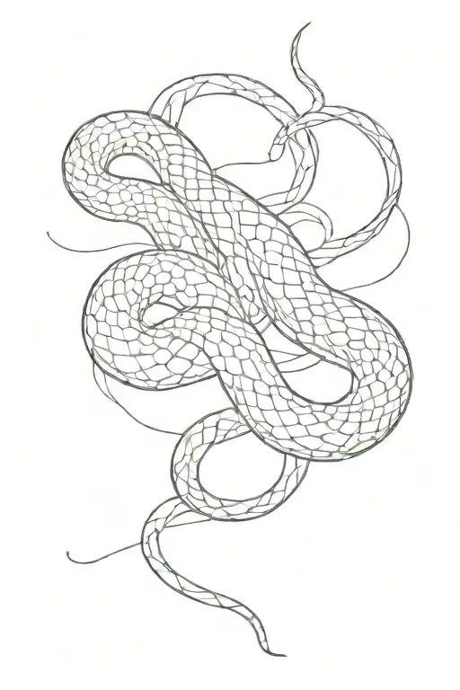 A straight snake  tattoo design idea