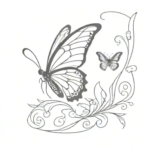 butterfly semicolon    tattoo design idea