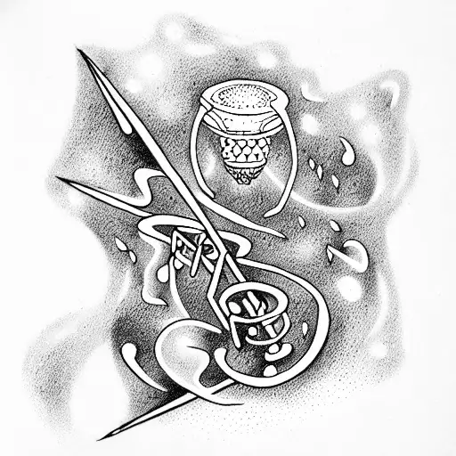 Jazz, hip hop and poetry tattoo design idea