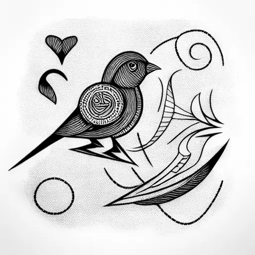 Bird tattoo design idea