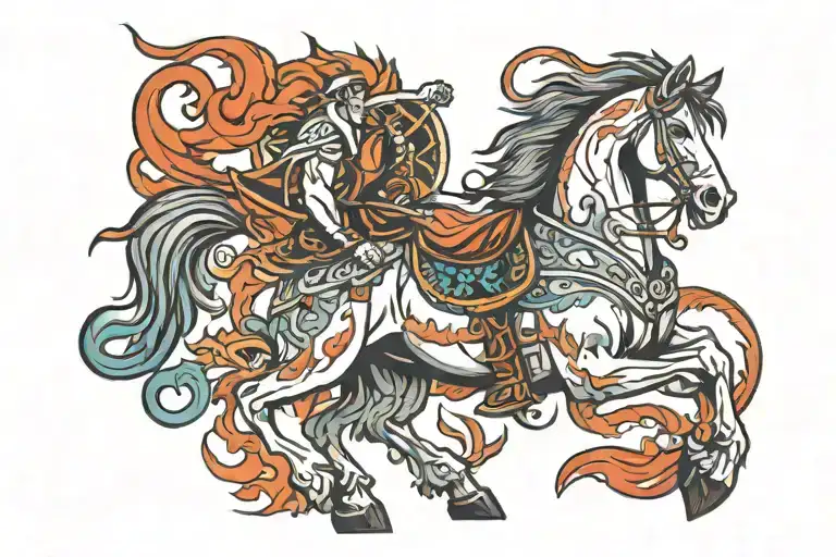 Crazy Horse tattoo design idea