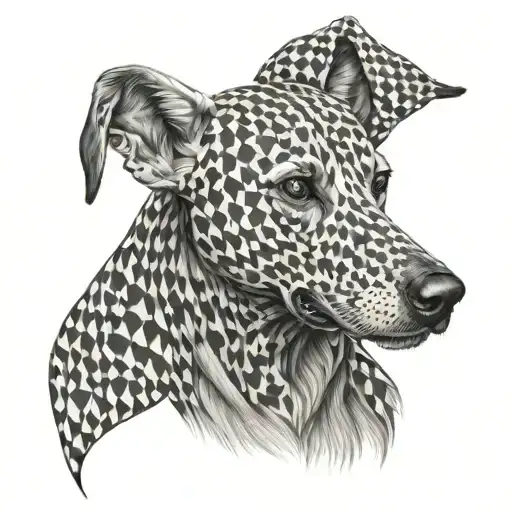 James with houndstooth  tattoo design idea