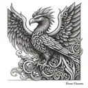 celtic phoenix rising tattoo design idea