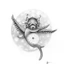 dancing in the moonlight tattoo design idea