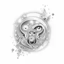 dancing in the moonlight tattoo design idea