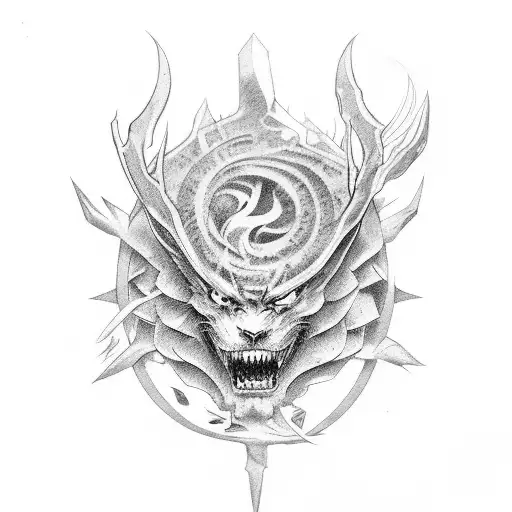 Enigmatic representation of the seven deadly sins tattoo design idea