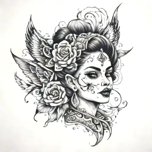 Her name is sanaz and she borned on 1992 Incorporate tattoo design idea