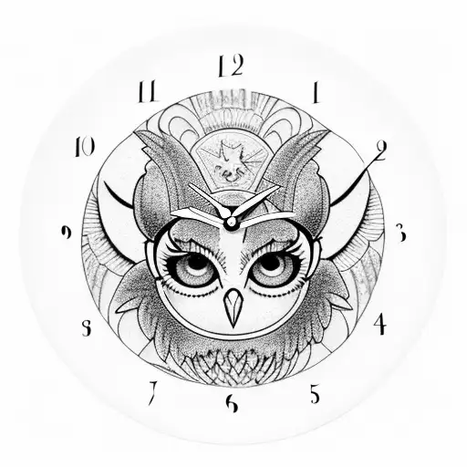 leg sleeve betty boop owl clock sunset tattoo design idea