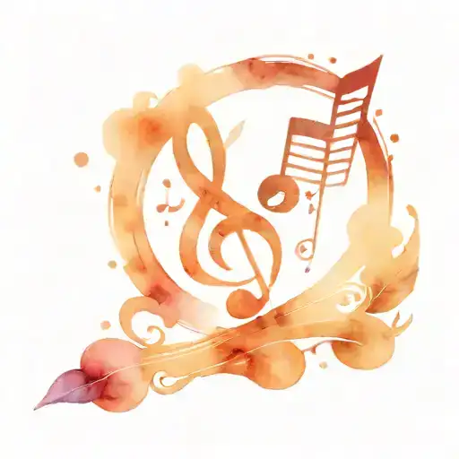 creative musical note couple goal  tattoo design idea