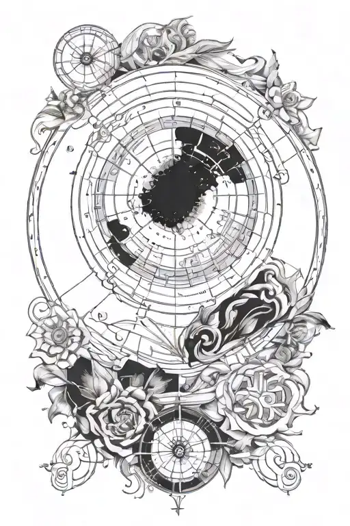 my circular birth chart tattoo design idea
