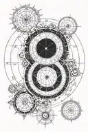 my circular birth chart tattoo design idea