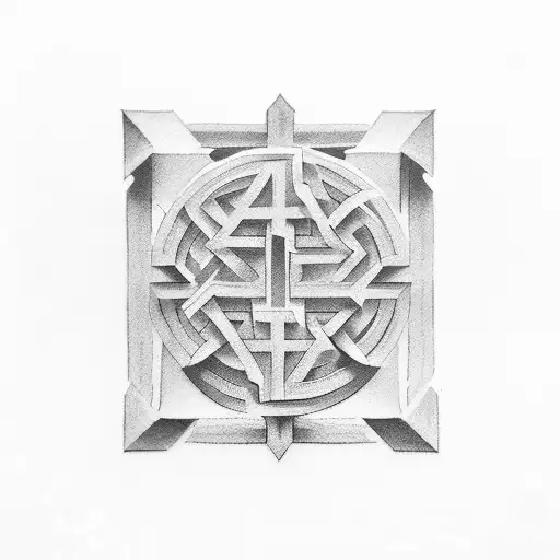 simple greek uppercase phi symbol tattoo design idea