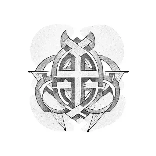 simple greek uppercase phi symbol tattoo design idea