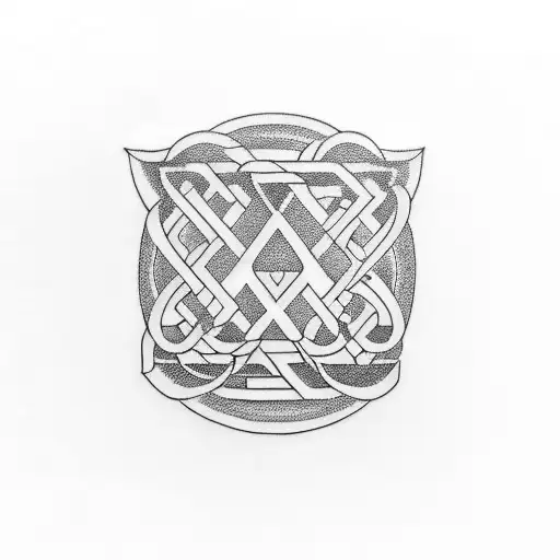 simple greek uppercase phi symbol tattoo design idea