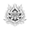 scotish sward thistle tattoo design idea