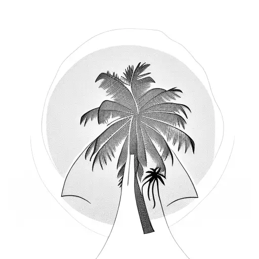 Palm Tree tattoo design idea