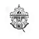 Firefighter's helmet with a banner that reads 'Truth and Honor' tattoo design idea