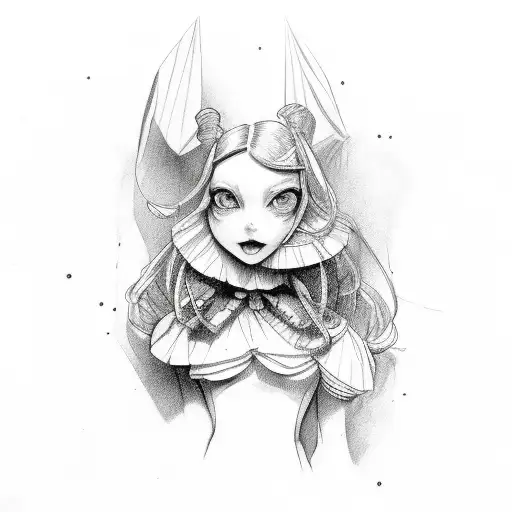 alice in wonderland tattoo design idea