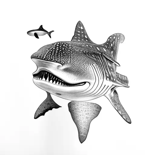 whale shark tattoo design idea