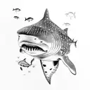 whale shark tattoo design idea