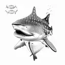 whale shark tattoo design idea