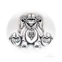 3 venice masks as the 3 wise monkeys tattoo design idea