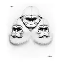 3 venice masks as the 3 wise monkeys tattoo design idea