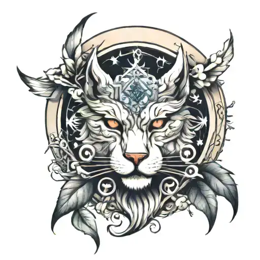 full moon tattoo design idea