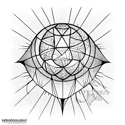 crystal ball tattoo design idea