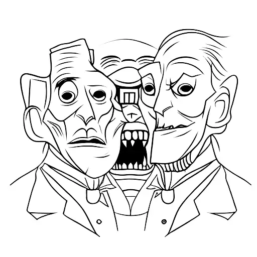 Dr. Jekyll and Mr. Hyde cocaine tattoo design idea