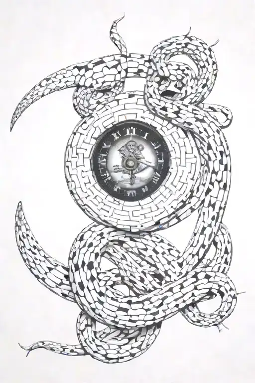 Mobius Strip II by mc escher maintaining the pattern of the replacing the ants with the bent watches from salvador dali tattoo design idea