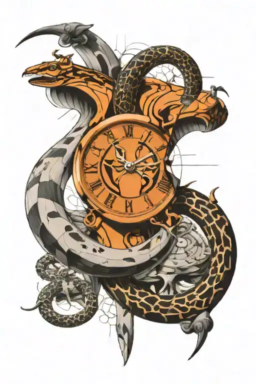 Mobius Strip II by mc escher replacing the ants with the watches from salvador dali tattoo design idea
