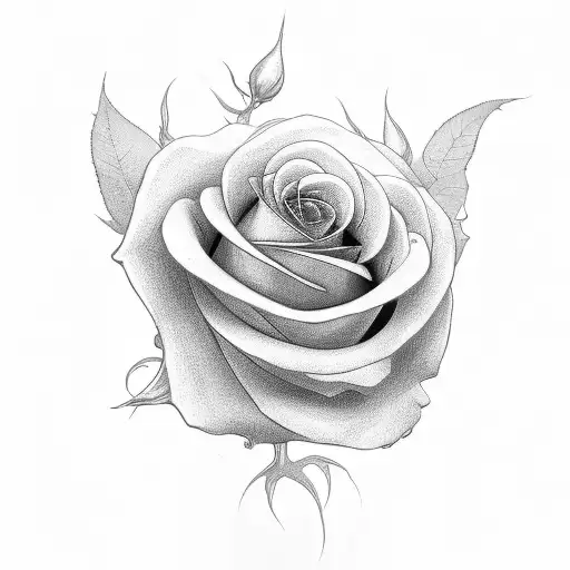 roses balance tattoo design idea