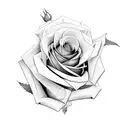 roses balance tattoo design idea