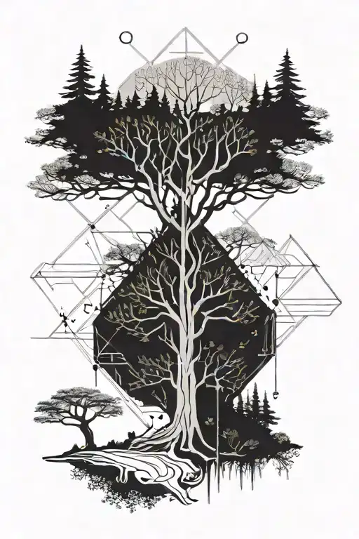 Joni Mitchell lyric tree hiking rover   tattoo design idea