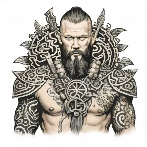 Ragnar Lothbrok tattoo design idea