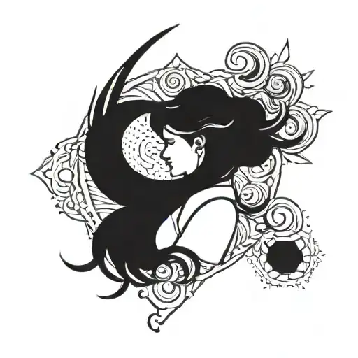 Virgo Aquarius tattoo design idea