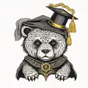 Graduation Kanye Bear tattoo design idea