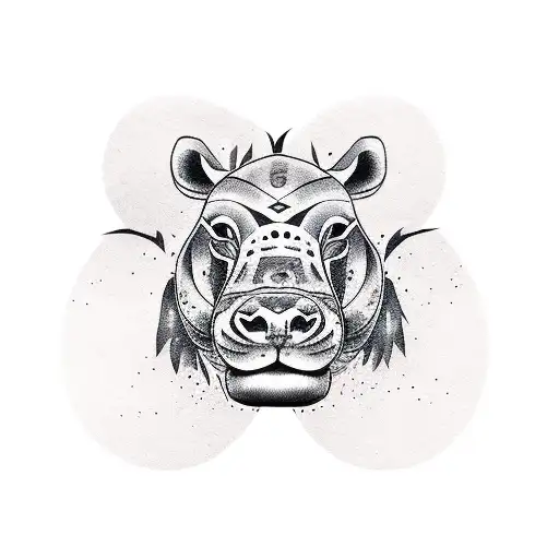 Hippo Clip Art Illustration, Fine Line Hippopotamus Drawing, Wildlife  Animal Portrait, Printable Coloring Page Stencil Sticker Tattoo Decal - Etsy