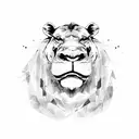 hippo with lion tattoo design idea