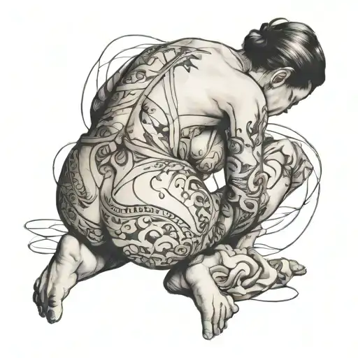 nude woman bent over hands bound behind back tattoo tattoo design idea