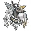 Anubis Horus tattoo design idea
