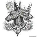 Anubis Horus tattoo design idea