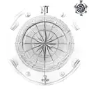 nautical map, roman statue, knight tattoo design idea