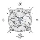 nautical map, star map tattoo design idea