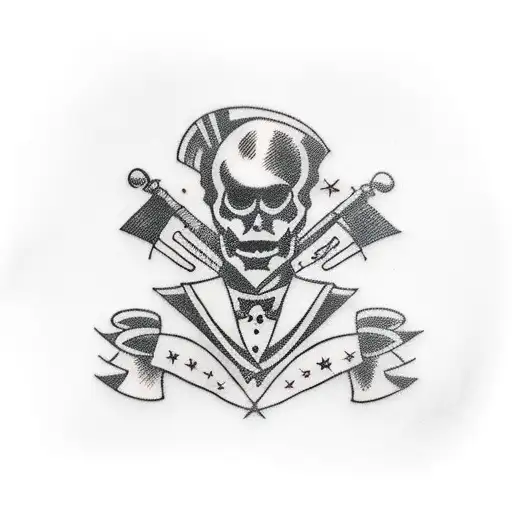 soviet punk pioneer with red tie tattoo design idea