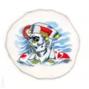 soviet punk pioneer with red tie tattoo design idea